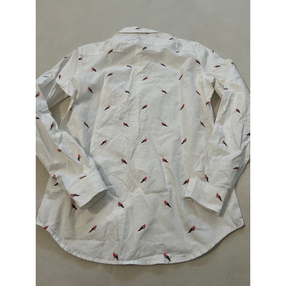 American Eagle Outfitters Mens Bird Print Button Down Shirt White Size M - Picture 12 of 14